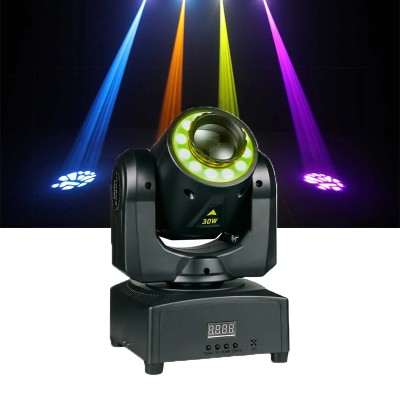 

Uponelite 120W LED Beam Moving Head Light RGB Color Mixing 8 Patterns DMX Effect Light Rotating Stage Light for DJ Party KTV