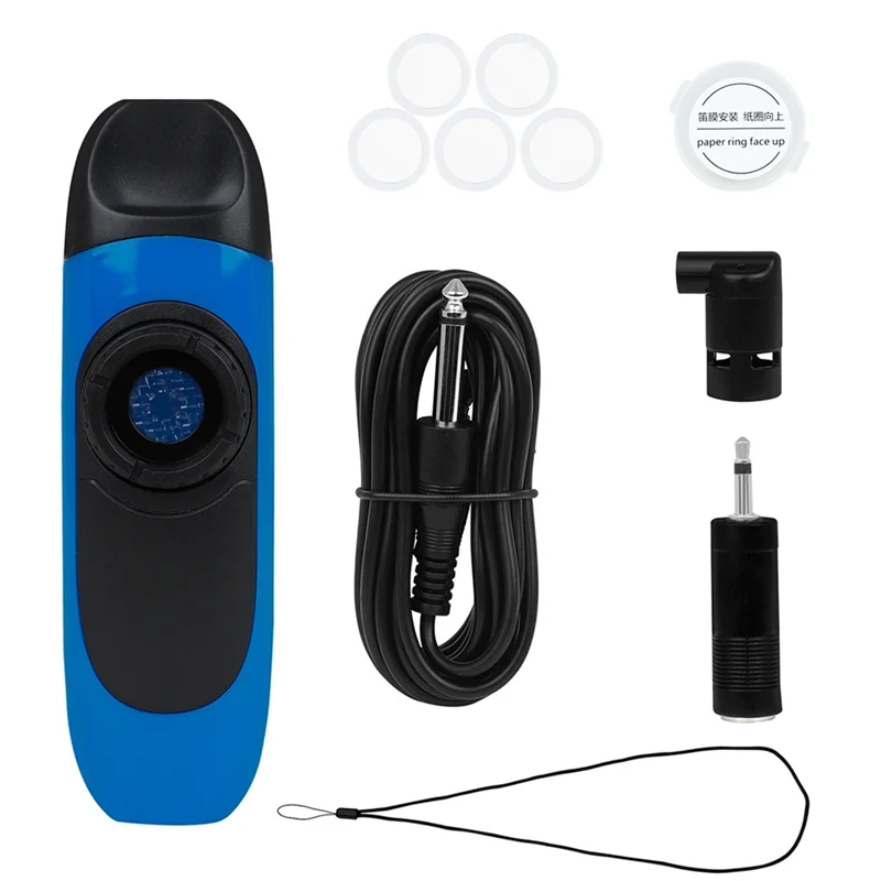 Instrumento Musical Kazoo electrónico con guitarra, flauta, armónica, aprendizaje Simple, Musical de latón, incluye accesorios