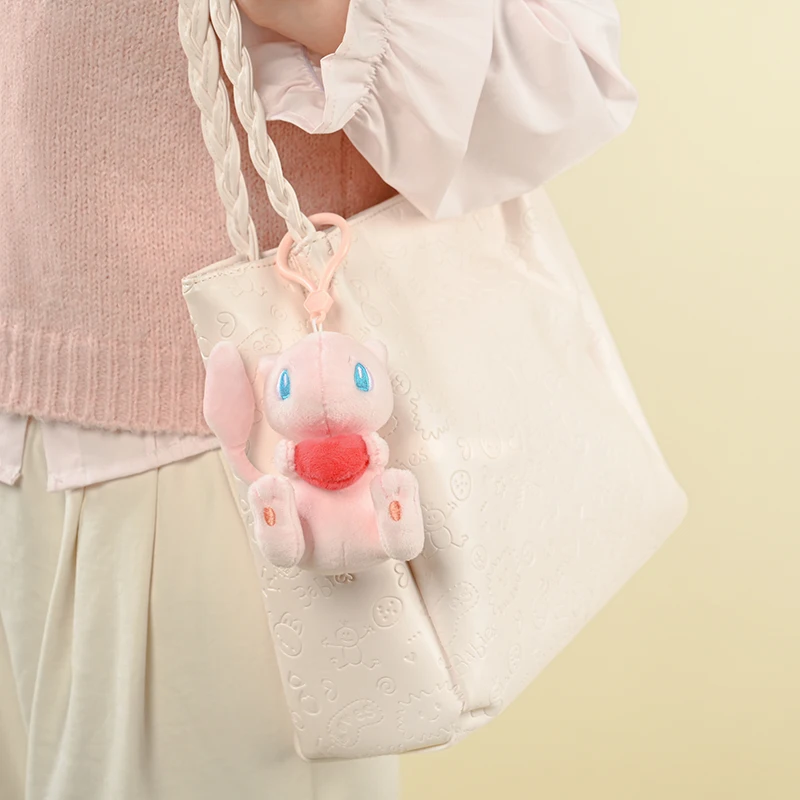 Anime pikachu mew snorlax eevee bulbasaur psyduck kawaii brinquedo de pelúcia saco escolar mochila pingente chaveiro boneca presente