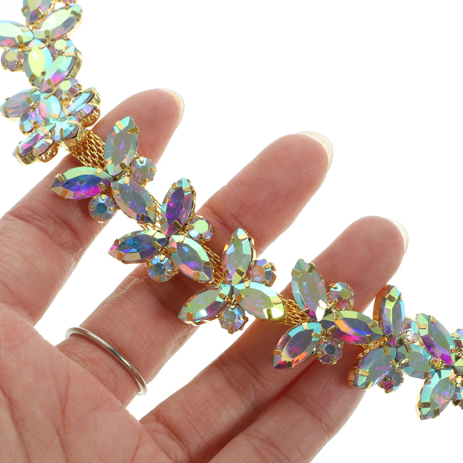 

Butterfly-shaped Rhinestone Chain Mini Cute Bag Charm Shoe Accessories Decoration Alloy