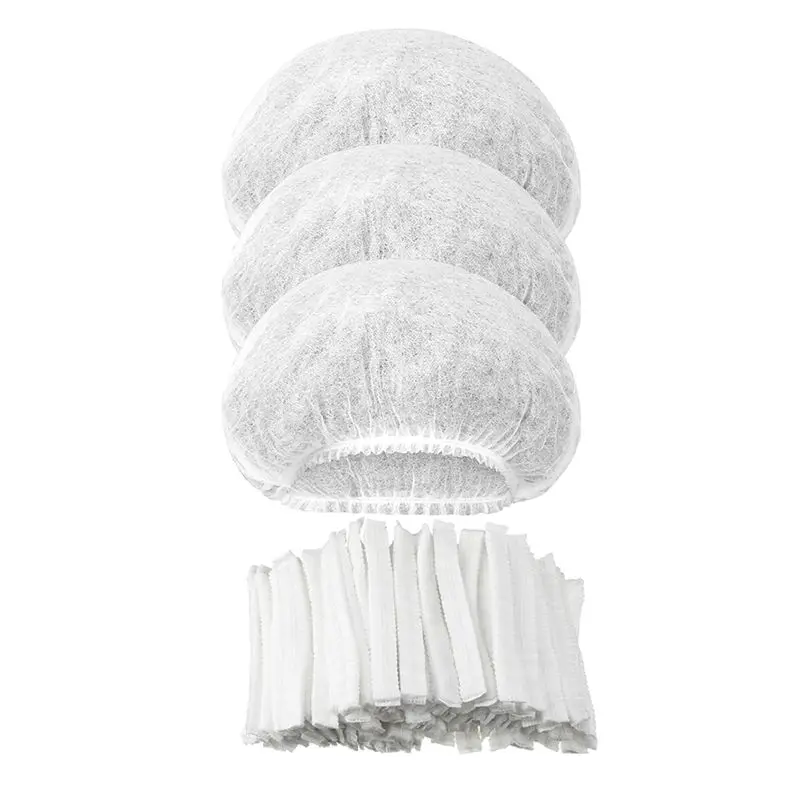 

A24F-500 Pcs Disposable Bouffant Caps Bulk 21 Inches Disposable Caps For Hair Elastic Dust Cap Hairnets For Food Service