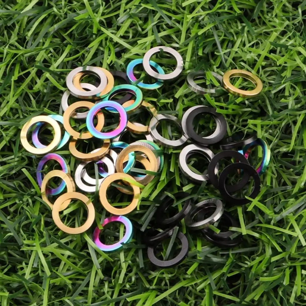 M5/M6 Bike Brake Flat Washer Anodizing Process Universal Bike Bolts Gasket Titanium Alloy Durable Bicycle Spacer Pads Stem
