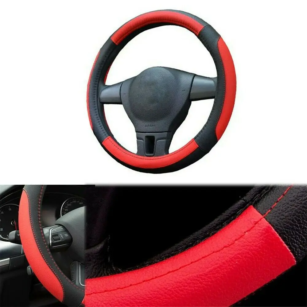 

38cm Car Steering Wheel Cover Non-Slip Soft Leather Universal Auto Car Steering Wheel Protector Car Interior Decor