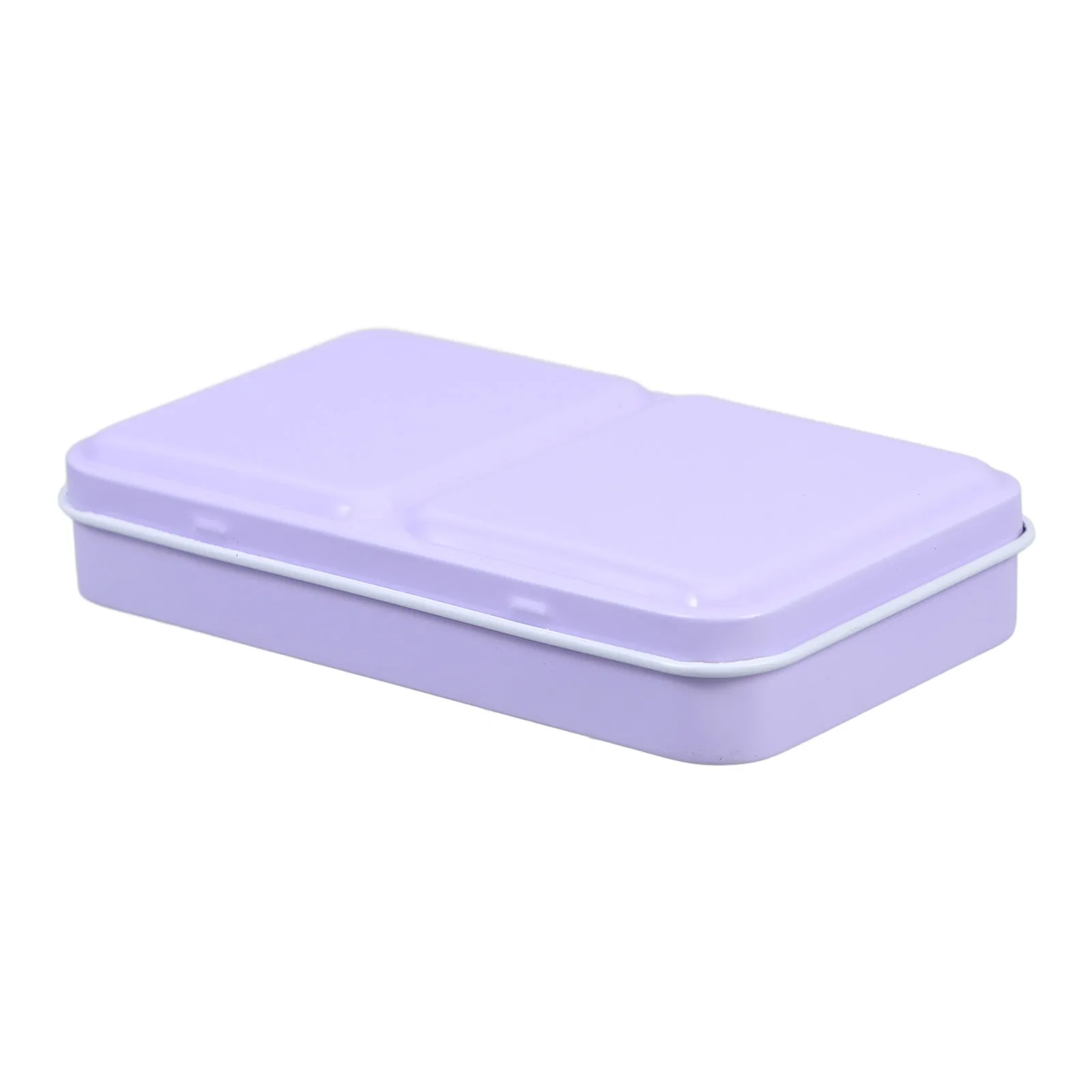 

Watercolor Paint Box Half Pan Tin Empty Palette Metal Portable Mixing Travel Durable Waterproof Diy Compartments Built In