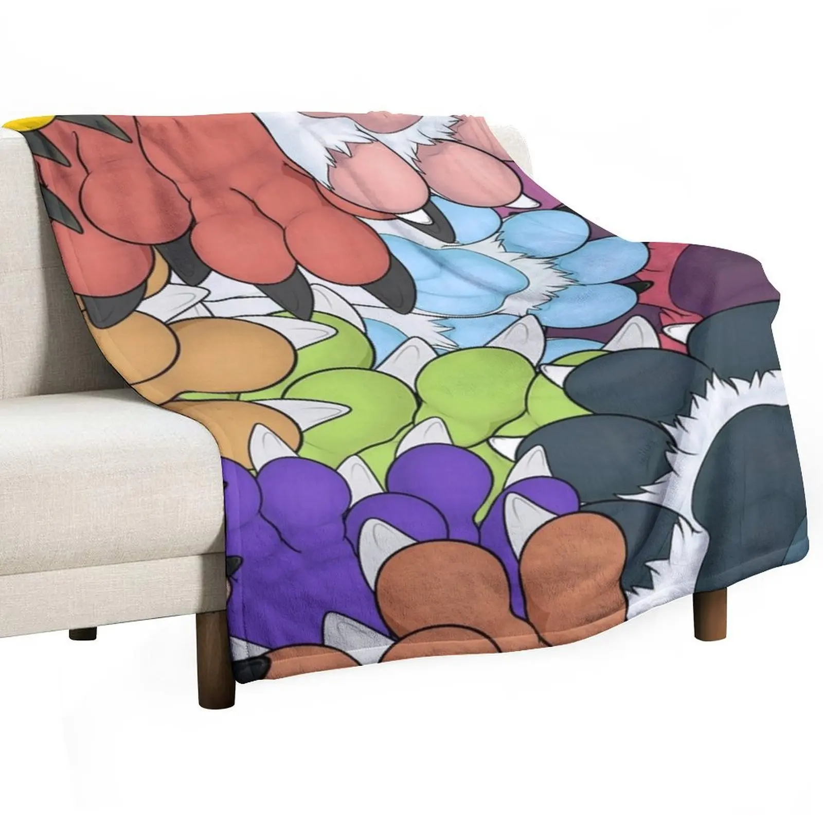 

Paws Everywhere Throw Blanket Thermal Beautifuls blankets ands wednesday Blankets