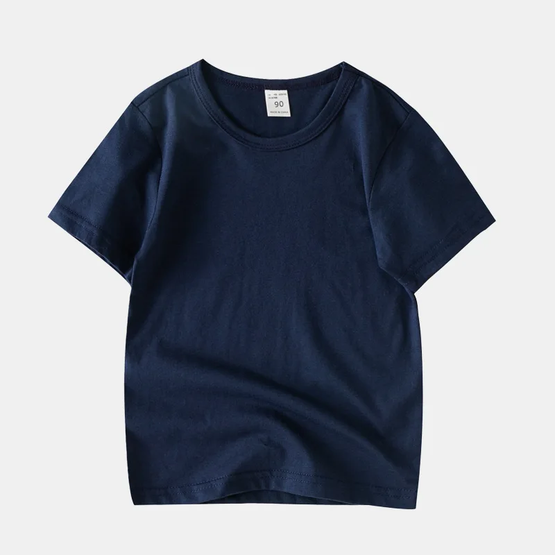2026 Sommer Kinder T-Shirt Bonbonfarben 100% Baumwolle T-Shirts für Jungen Mädchen Baby Einfarbige Kleidung Kinder T-Shirts Kurzarm T-Shirts – Detail 12