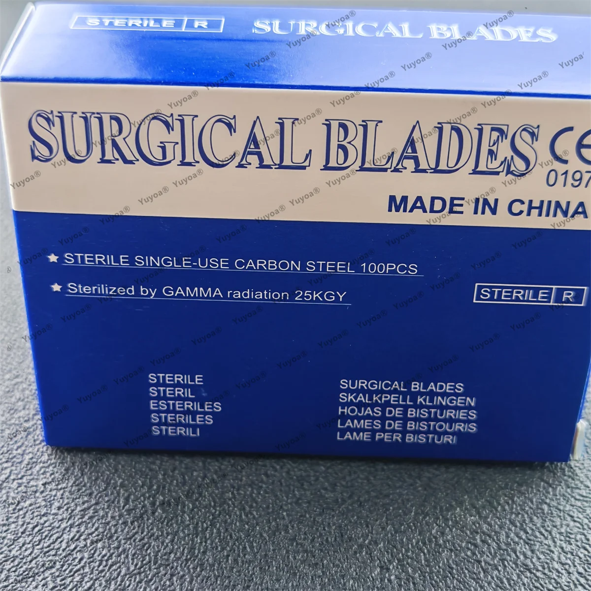 5 x 100pcs Surgical Scalpel Blades Carbon Steel Medical Knife Handle Holder Dissection Cutting Phone Repair Carving Sterilized