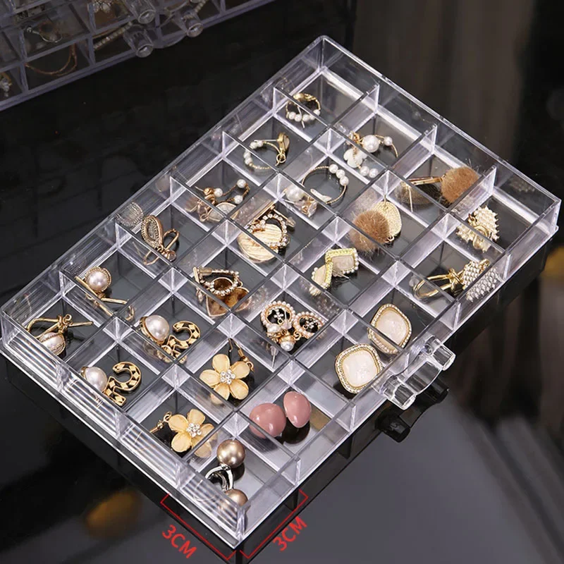 Multi-layer Jewelry Storage Box with Large Capacity, Dustproof and Anti-oxidation Earring Earring Earring Box for Home Use