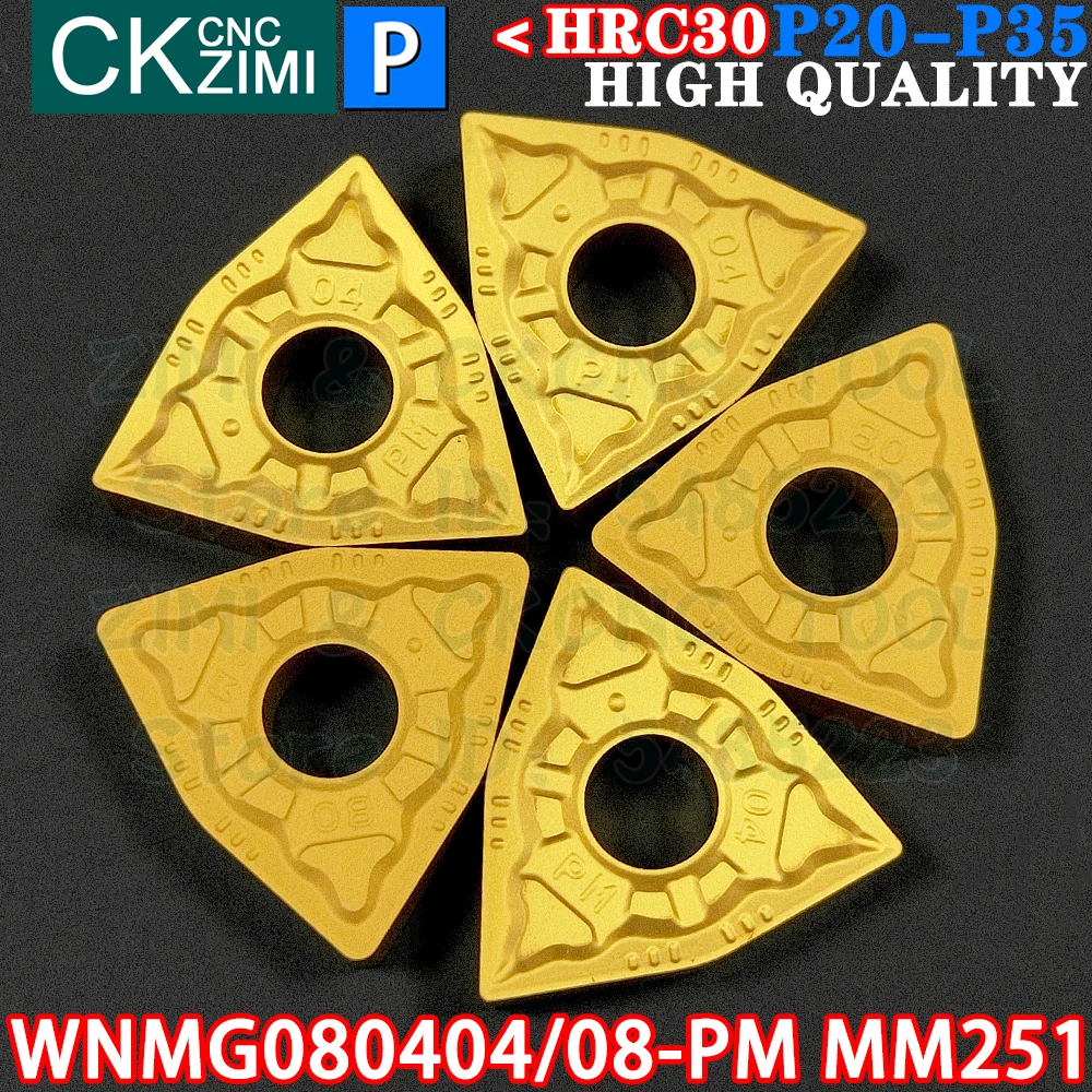 WNMG080404-PM MM251 WNMG080408-PM MM251 카바이드 인서트 외부 터닝 삽입 도구 WNMG 0804 WNMG0804 CNC 금속 선반 터닝 커터 도구