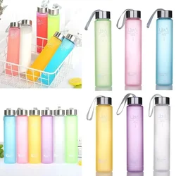 280ML Plastic Water Cup Frosted Drinking Bottle Girl Boy Portable Leak Proof Sports Bottle Drinkware Kitchen Dining Bar Home