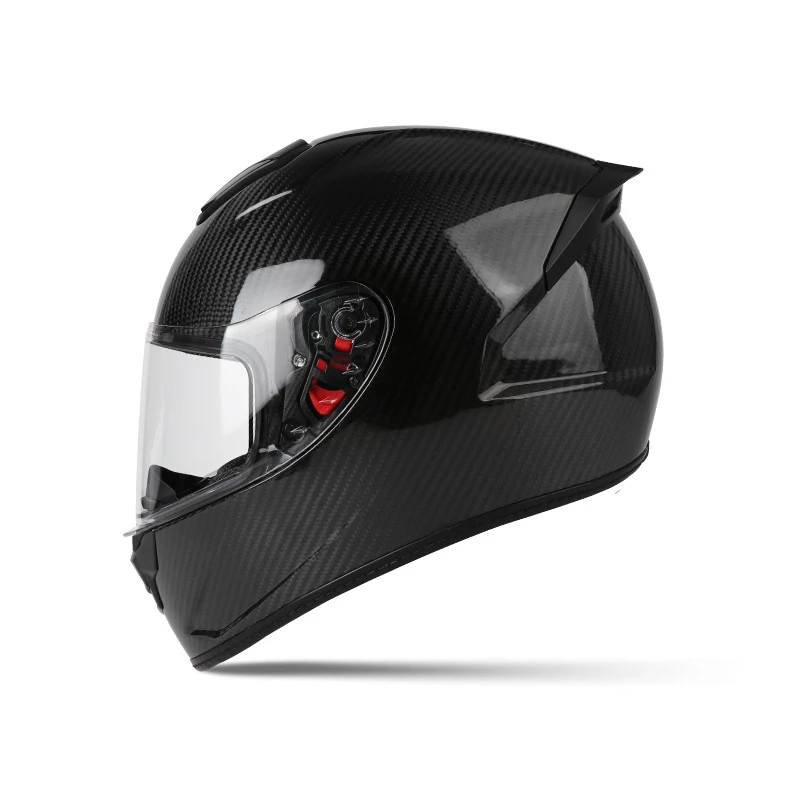 

Carbon Fiber Motorcycle Helmet Fully Covered Bluetooth All Season Universal