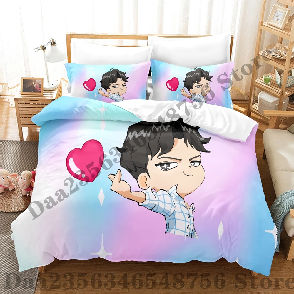 Kpop شيطان الصيادين طقم سرير واحد التوأم كامل الملكة الملك الحجم طقم سرير ساجا بنين غرفة نوم حاف مجموعات غطاء سرير رومي ميرا