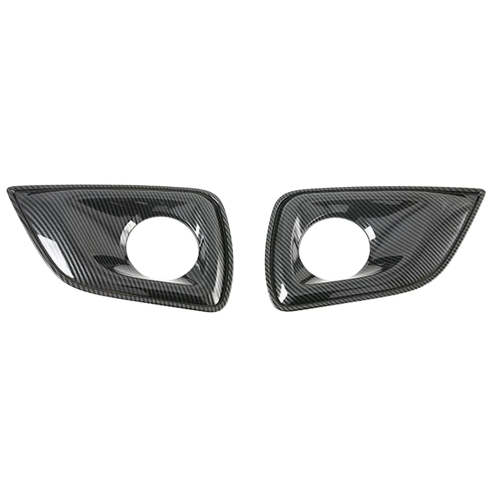 

Front Fog Light Lamp Cover Trim for Nissan Navara NP300 2019 2020 2021 2022 Bumper Bezels Carbon