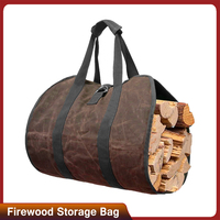 Canvas Firewood Wood Carrier Bag Log Camping Outdoor Camping Holder Carry Firewood Carrier Wooden Canvas Bag Firewood Bag