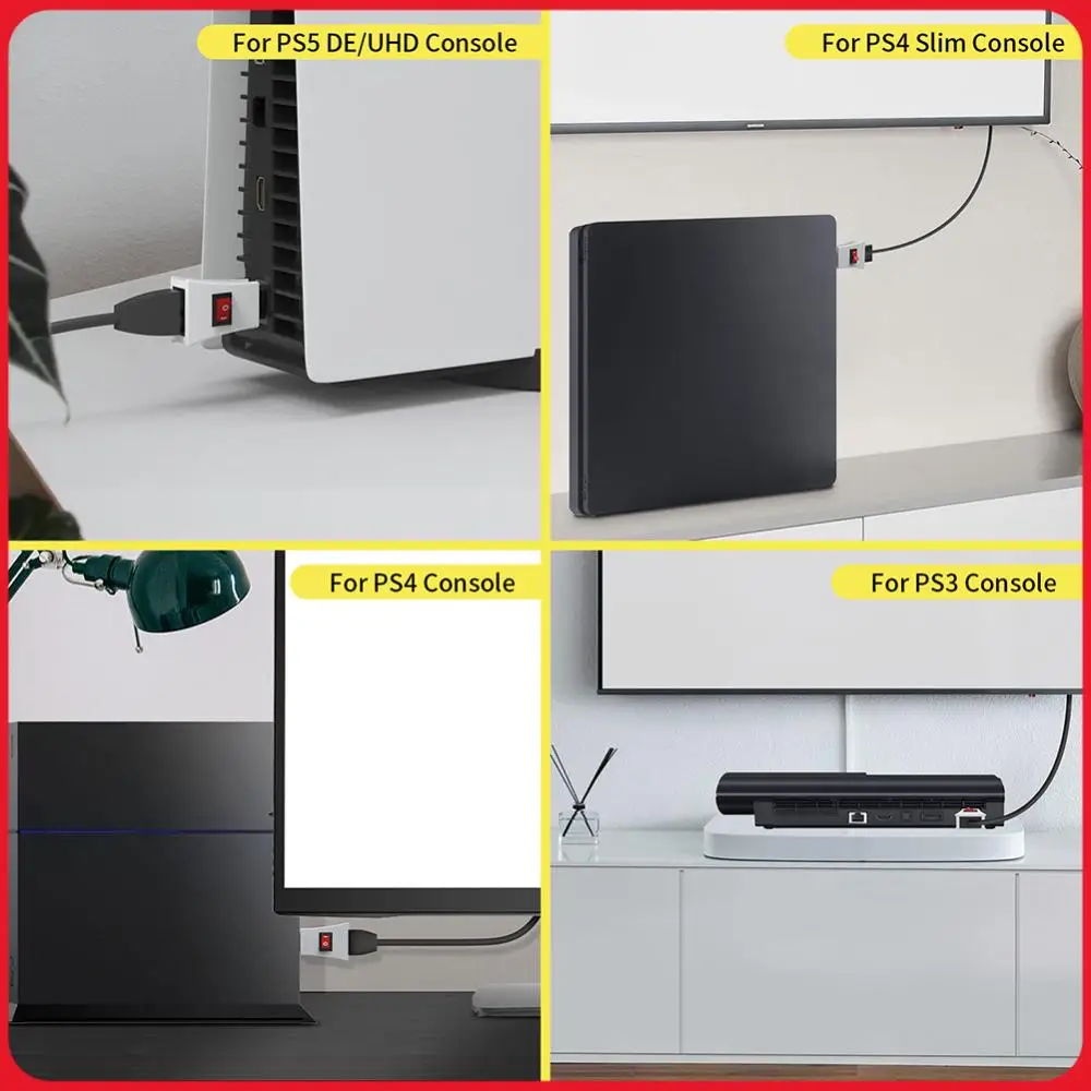 Schutzschalter-Adapter Stromausfallschutzvorrichtung Stromsteuerungsschalter für PS5/PS4/PS3/Xbox Series X