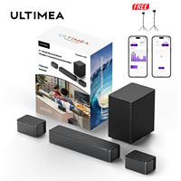 ULTIMEA 5.1 Virtual Surround Soundbar, 3D Surround Sound System with Wireless BassMAX Subwoofer and Rear Speakers, APP Control