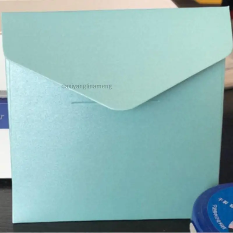 50PCS/lot Square Envelopes 8cm * 8cm  10.7cmx10.7cm Pearl Paper 250gsm Bankcard Membership Card Invitation Party High-grade DIY