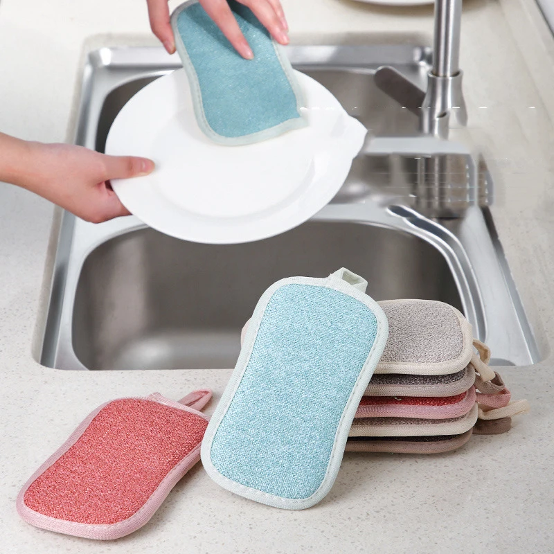 

Magic Sponge Scrub Bowl Double-Sided Absorbent Kitchen Cleaning Cloth Tableware Household Cleaning Towel Wipe Cloths Dishcloth