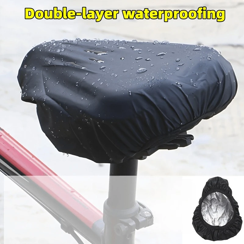 Waterproof Elastic Bike Saddle Cover Durable Polyester Dust Rain Resistant Streamlined Cushion Protector Cycling Parts For Mount