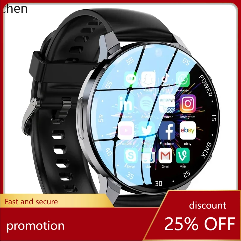 

YFY smartwatch for men - dual hd camera, full touchscreen, heart rate monitoring, waterproof, smartwatch with call function
