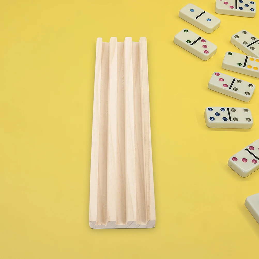 Wooden Tray Multi-Function Smooth Edges Alphabet Game Accessory Holder Desktop Base Creative Domino Trays Game