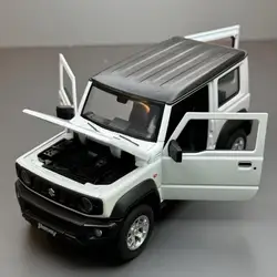 1:24 Scale Suzuki Jimny Car Model Toy Diecast Alloy Doors Opened Pull Back Sound Light Simulation Vehicle Models Gifts for Kids