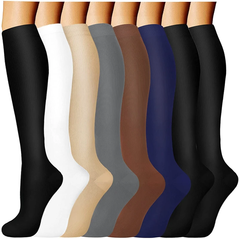 

5 Pair/Pack Compression Socks Men Running Sport Socks Knee High 30 MmHg Medical Edema Varicose Veins Women Compression Stocking