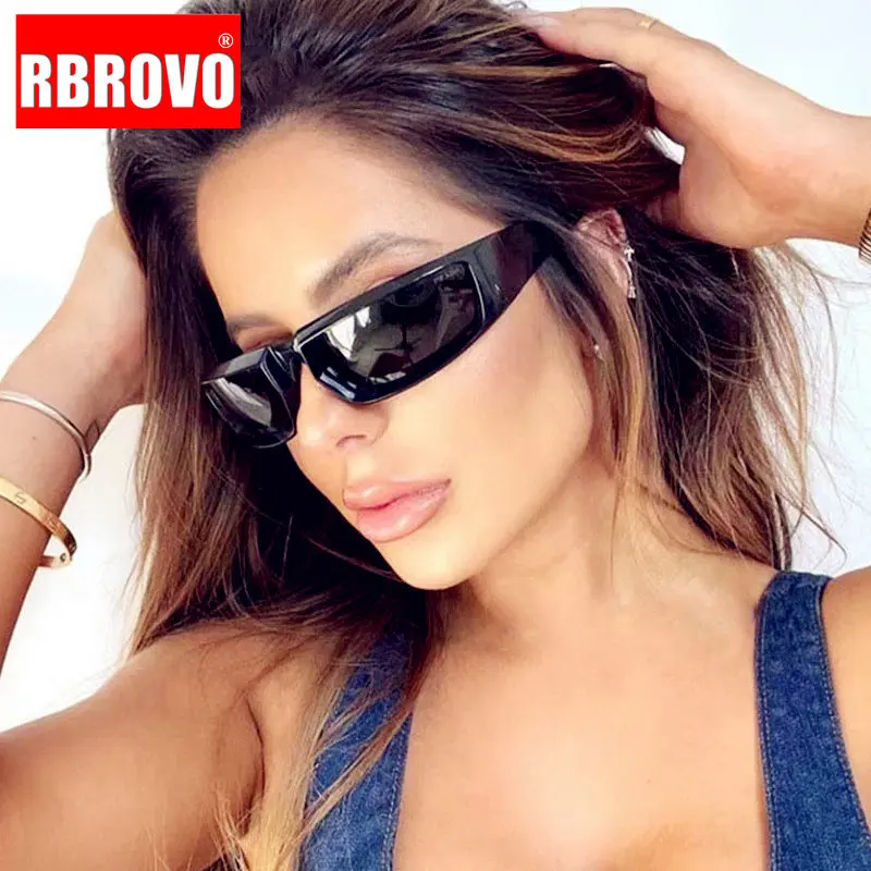 

RBROVO 2023 Steampunk Sunglasses Women Y2K Eyewear For Women/Men Vintage Brand Glasses Women Mirror UV400 Gafas De Sol Hombre