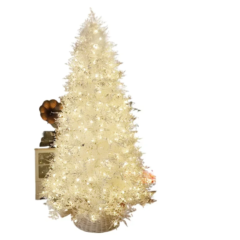 

Pure PE Christmas tree dead branch tree flocking Christmas tree with its own lights Snowy elf