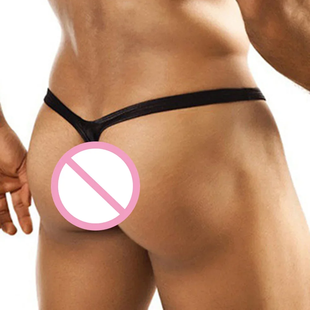 Sacchetto di biancheria intima elastica da uomo Bikini traspirante Gay Sexy U-convesso solido a vita bassa Lingerie perizoma slip intimo mutande
