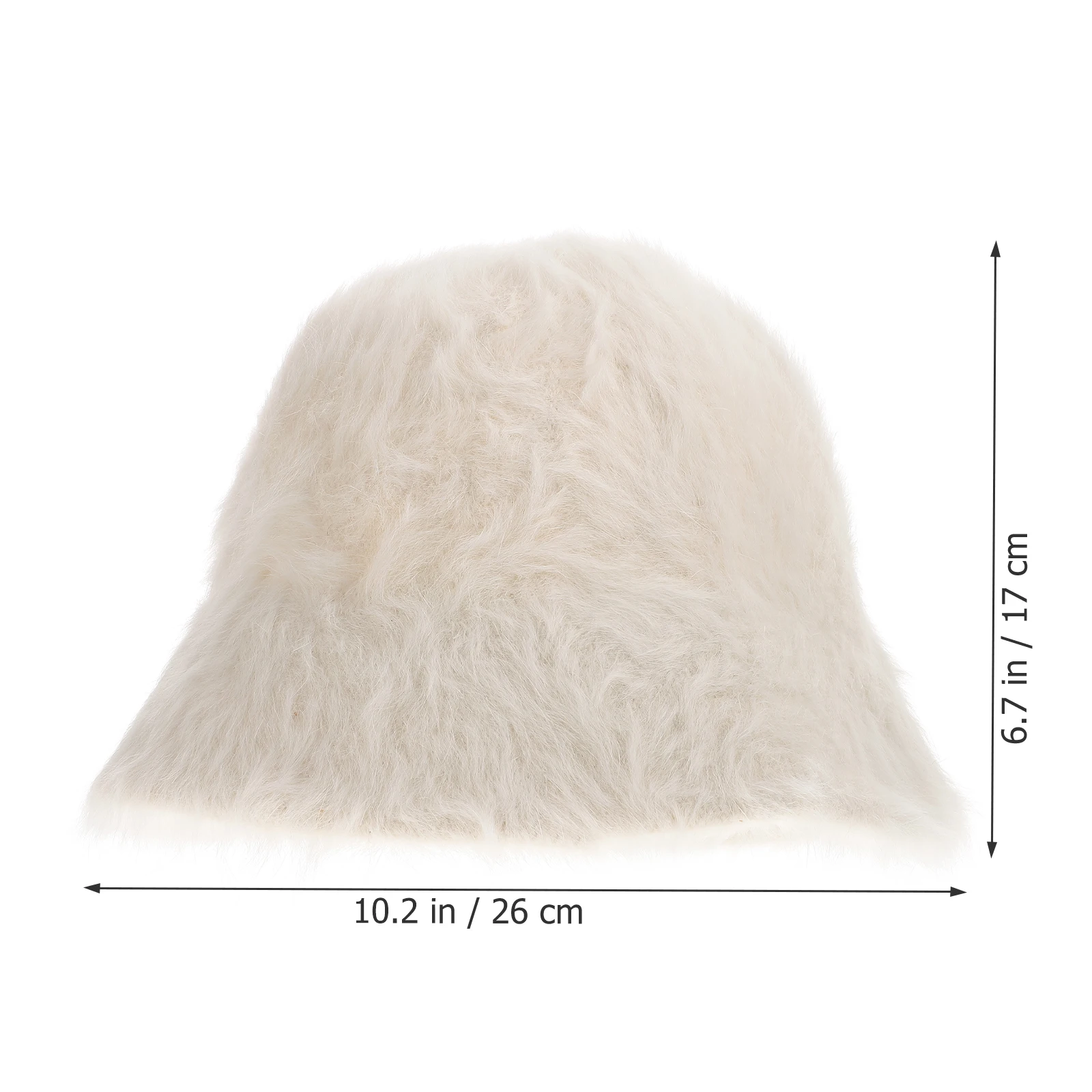 

Fuzzy Warm Bucket Hat Fisherman Hats for Women Winter Rabbit Premium Comfort Practical Decorative