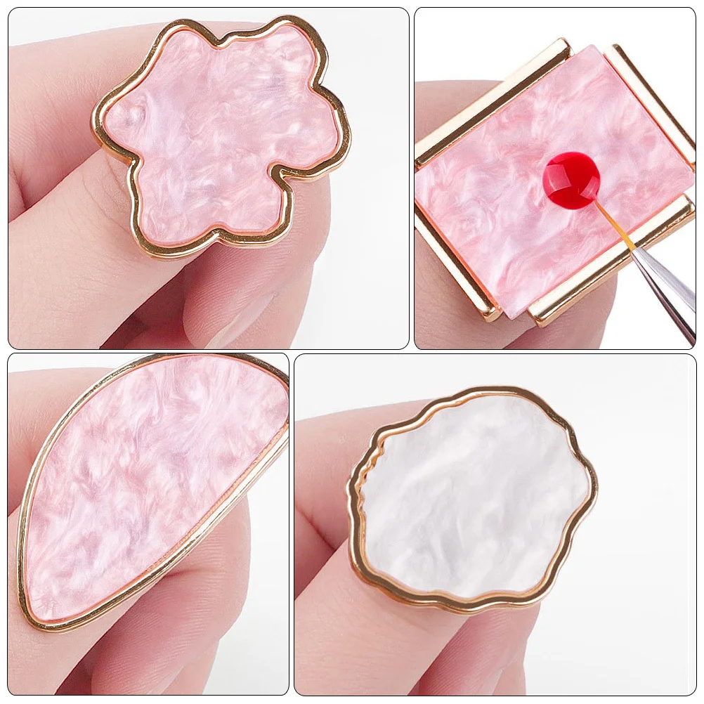 

5 шт. палитры для дизайна ногтей премиум-качества, маникюрное кольцо, инструмент для смешивания цветов для профессионального салона, личного использования, маникюр, ногти