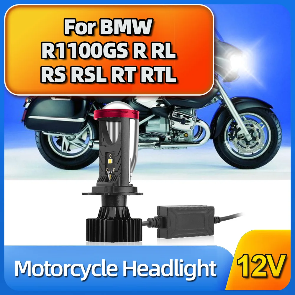 

For BMW R1100GS R1100R R1100RL R1100RS RSL R1100RT RTL LED Moto H4 Motorcycle Headlight Bulb 30000LM Projector Lens Hi Lo Lamp