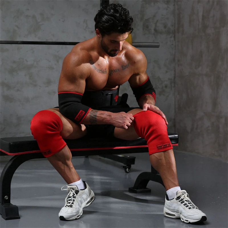 

Cerberus Fitness Tranning Sports Safety Bodybuilding Sports Entertainment Wrist Support Elbow & Knee Pads Gym Accessories Men