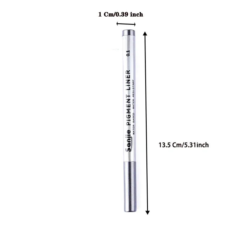 6PCS Precision Black Micro-Pen, Hand-painted Hook Line Pen Set, Continuous Ink Lines, 0.05 0.1 0.2  0.3 0.4 0.5 0.6 0.8 brush