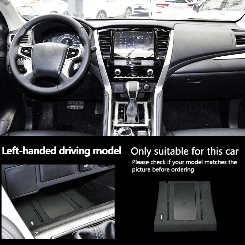 Carregador Sem Fio para Carro Mitsubishi Pajero Sport / Jinchang 3 2020-2022, Suporte para Celular com Sistema Inteligente e Base de Carregamento Rápi