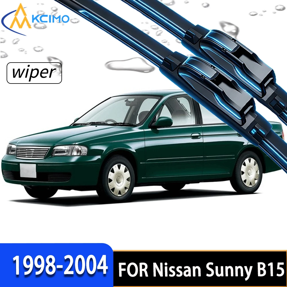 

Premium High-Performance Front Windscreen Wiper Blades with Durable Rubber, Direct Fit for Nissan Sunny B15 1998-2004