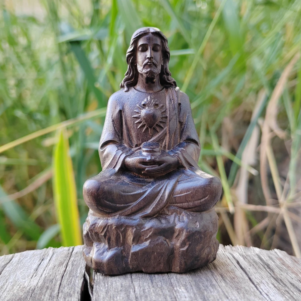 Hand-Carved Wooden Jesus Figurine, Modern Style, Character Theme, Suitable for Men's Gifts, Housewarming Gifts, Christmas Decorations, Study Room, Back-To-School Season Gifts, Birthday Gifts, New Year Gifts