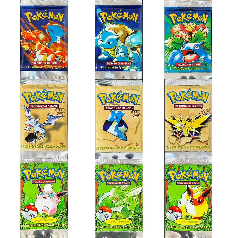 ポケモン ジャングル化石 ベストセット ブースターボックスパック TCG 初版 プロキシゲームカード 1箱 36パック 未開封パッケージ コレクションギフト