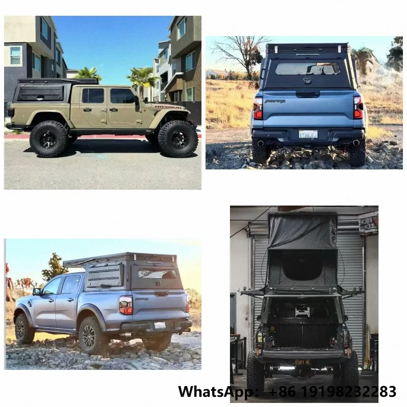 Waterproof Hardtop Canopy Topper for Tundra Isuzu Dmax F150 Range RAM BYD Shark 6 Manual Operation Locking Ranger