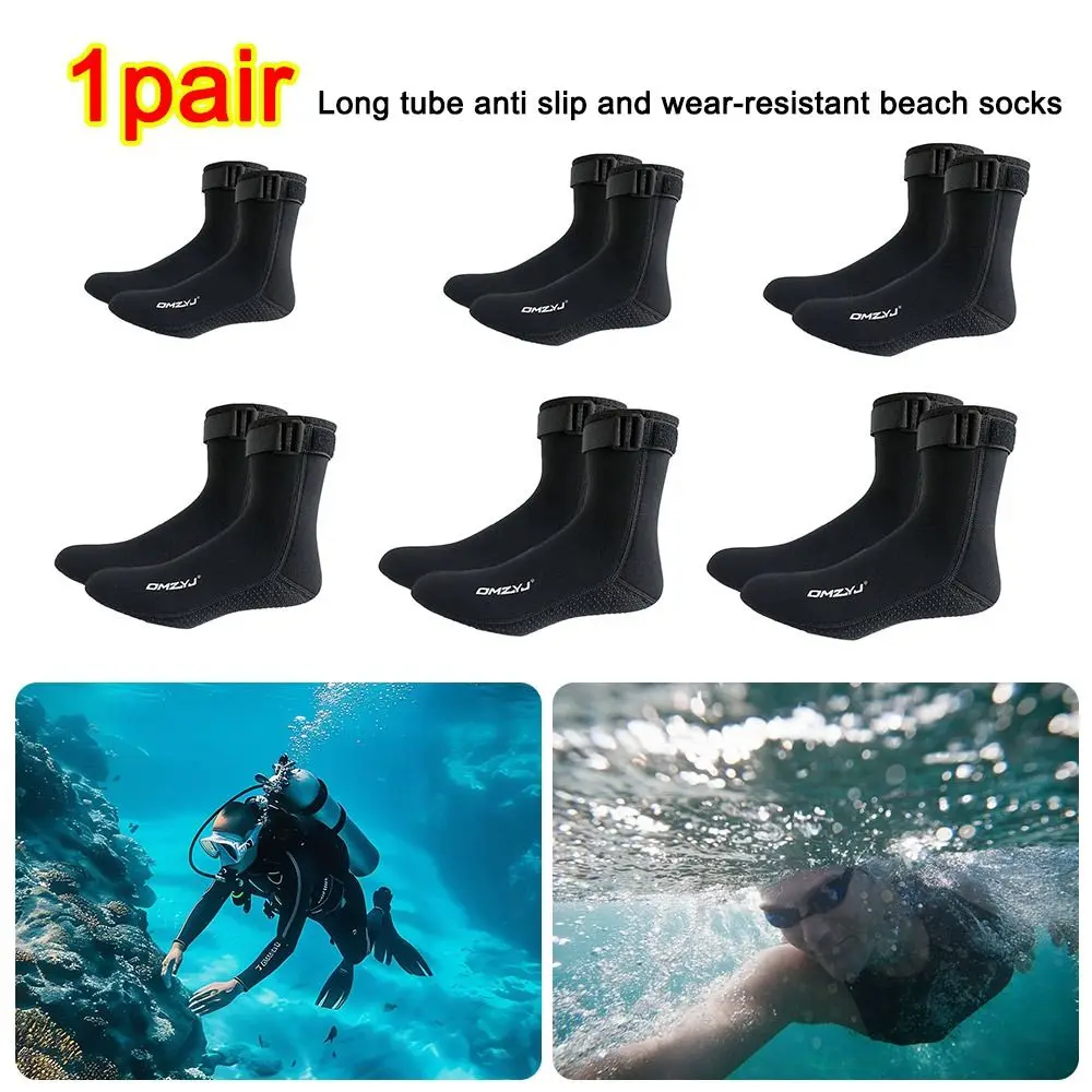 

1pair NEW Neoprene Water Socks Anti-slip Sand Proof Wetsuits Socks Wear-Resistance Scuba Socks Snorkeling Accessories