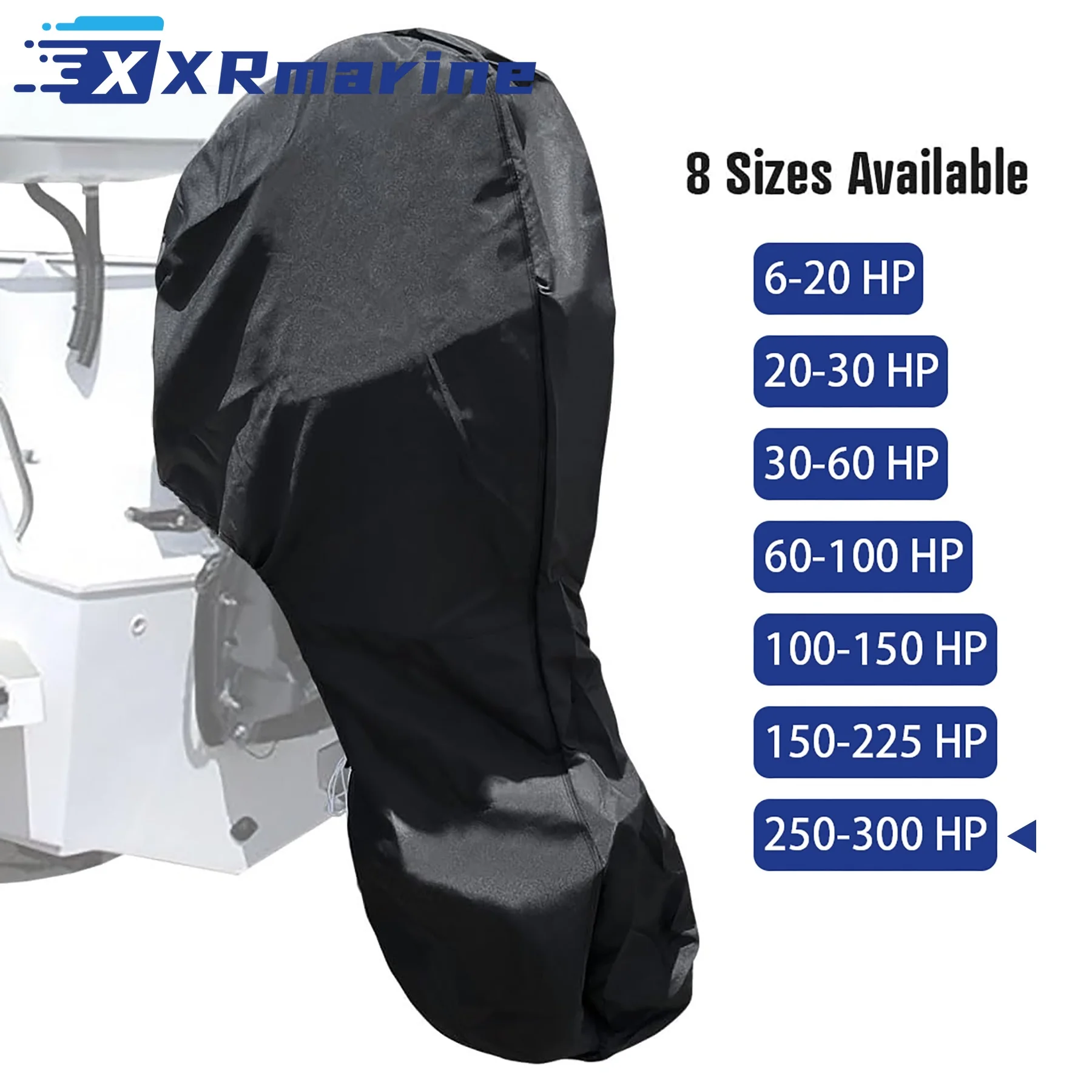 

Cover Black Universal Trailerable 97*80" 225HP-300 HP Boat Outboard Motor Engine