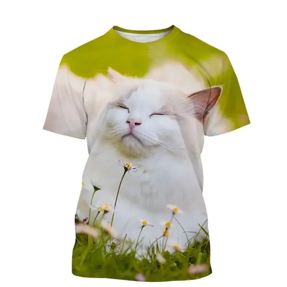 Cat Dog Boy Girl T-shirt Animal Casual Men T-shirt 3D Printing New Short Sleeve Fashion Men T-shirt Oversized Men Clothing