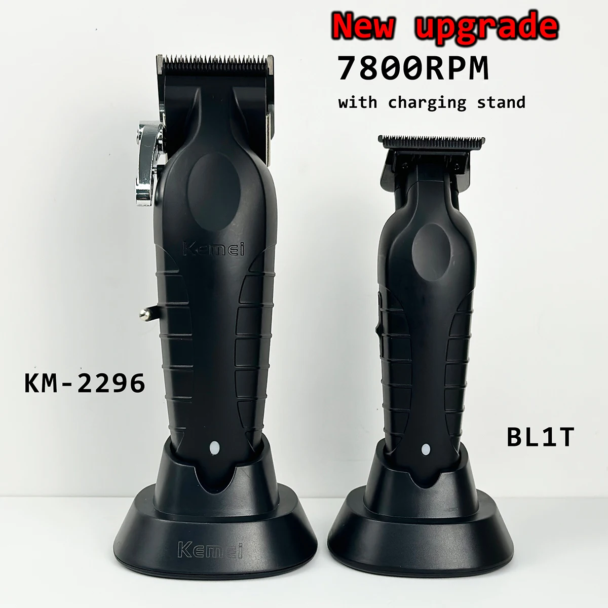 New Upgrade BRDCLIP BL1T KM-2299 Professional 7800RPM Hair Clipper Kit DLC Blade Hair Trimmer with Charging Base for Man