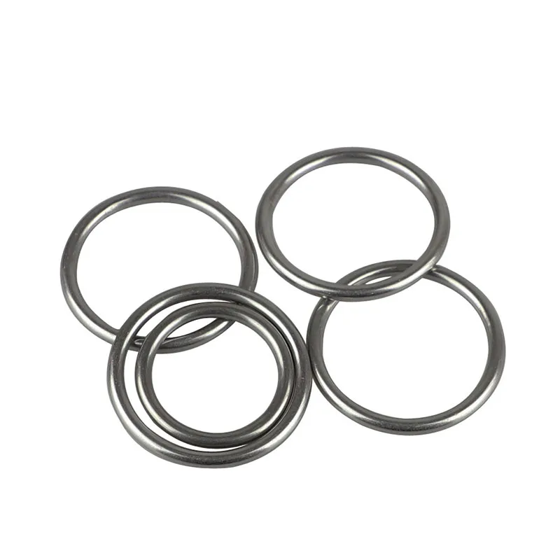 5PCS 304 Stainless Steel Circle O-ring Welded Suspension Ring Solid Seamless Steel Ring Hammock Yoga Connection Steel Ring