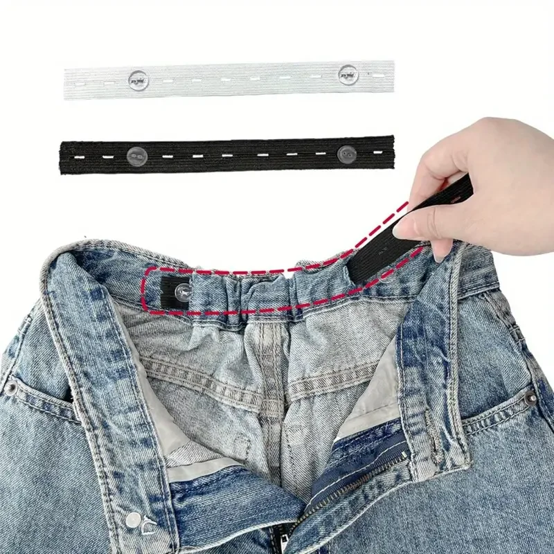 

6Pcs Elastic Band Men's and Women's Adjustable Belt Tight Set - Seam-free Pants Button Adjuster