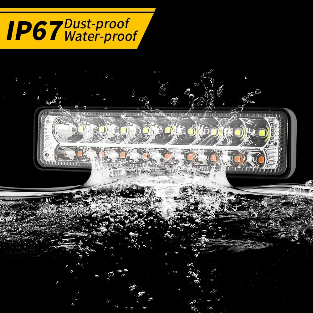 LED Work Light Bar Driving Lamp Portable Waterproof LED Flood Lights for Outdoor Camping Hiking SUV Boat Offroad Accessories