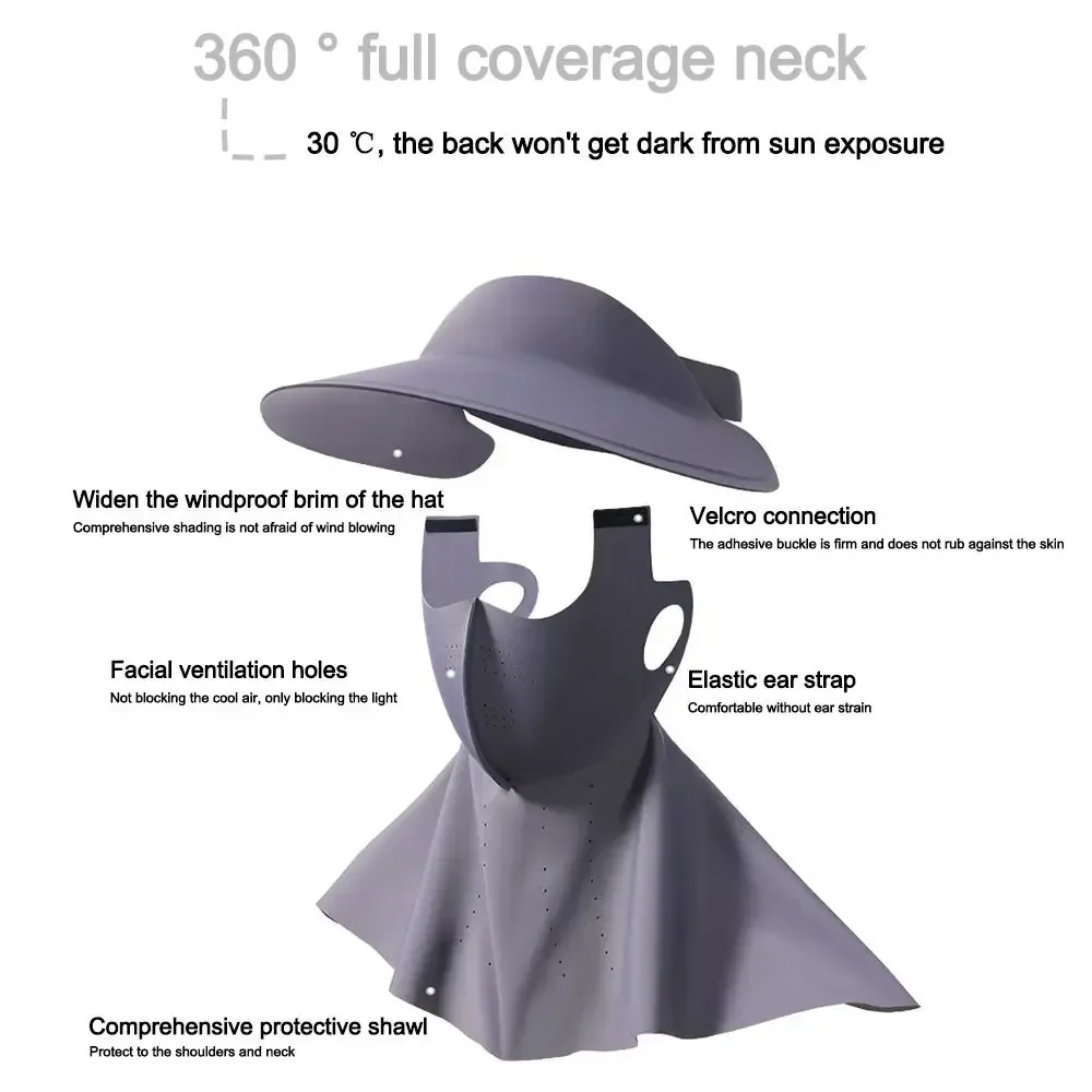

Silk Mask Facekini All-in-one High Face Value Summer Cycling Mask Cover Full Face Sunscreen Mask Female Anti-ultraviolet Ice