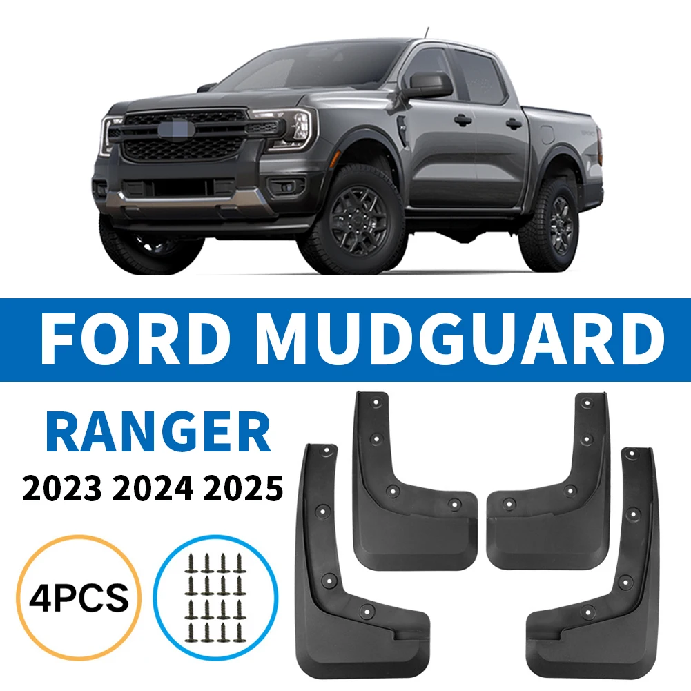 

for Ford Ranger 2023 2024 2025 Accessories Car Mud Flaps Mudguard Splash Guards Fender Front Rear Mudflaps