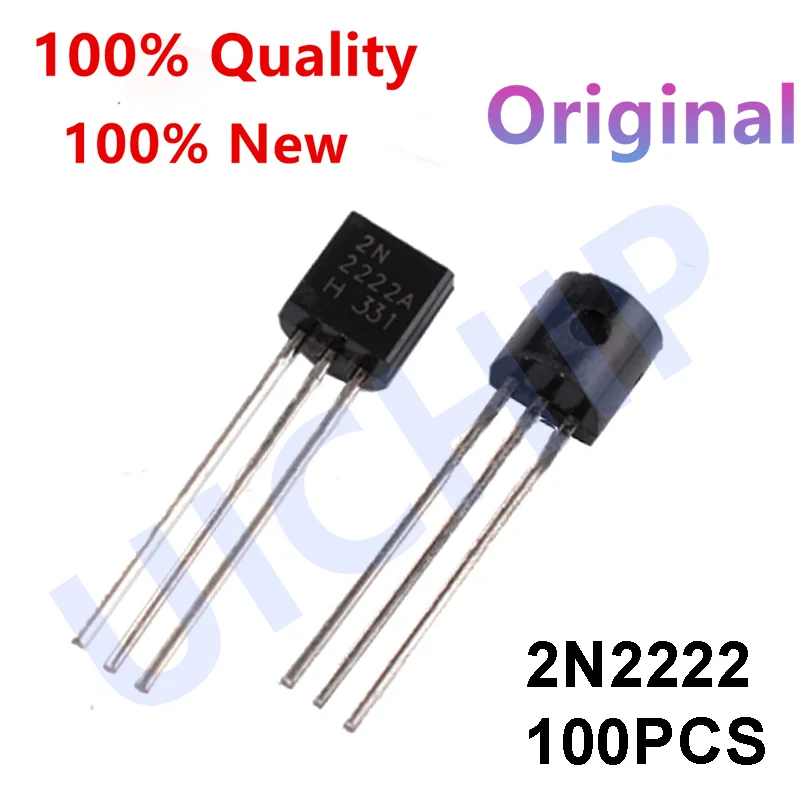 100pcs Original New 2N2222 TO-92 40V 0.8A NPN switching transistors